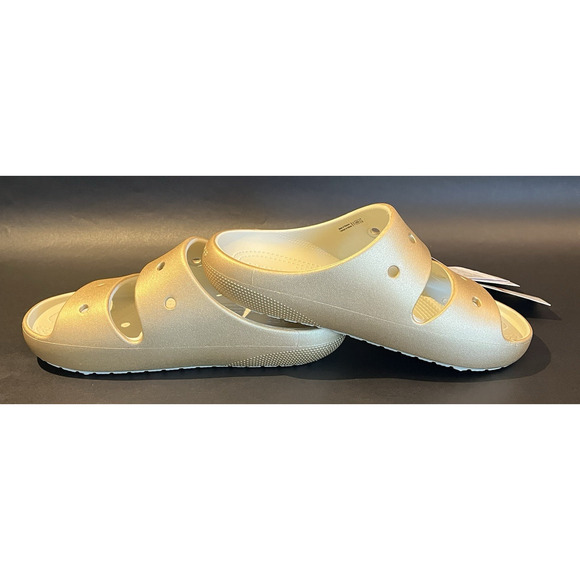 CROCS | Gold Metallic | Classic Slide Sandal | Size W9 M7 | NWT | No Box - Picture 3 of 6